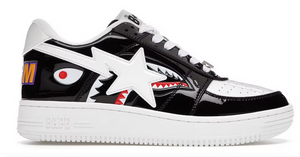 A Bathing Ape Bape Sta Low Color Block Shark Black