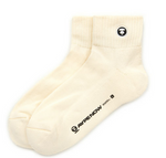 Load image into Gallery viewer, AAPE Moonface embroidered ankle socks Cream
