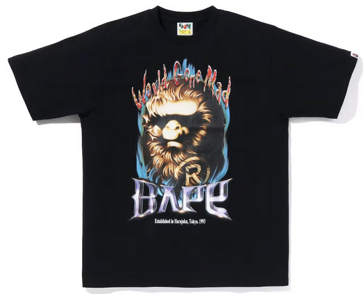 BAPE Ape Head Mad Tee Black