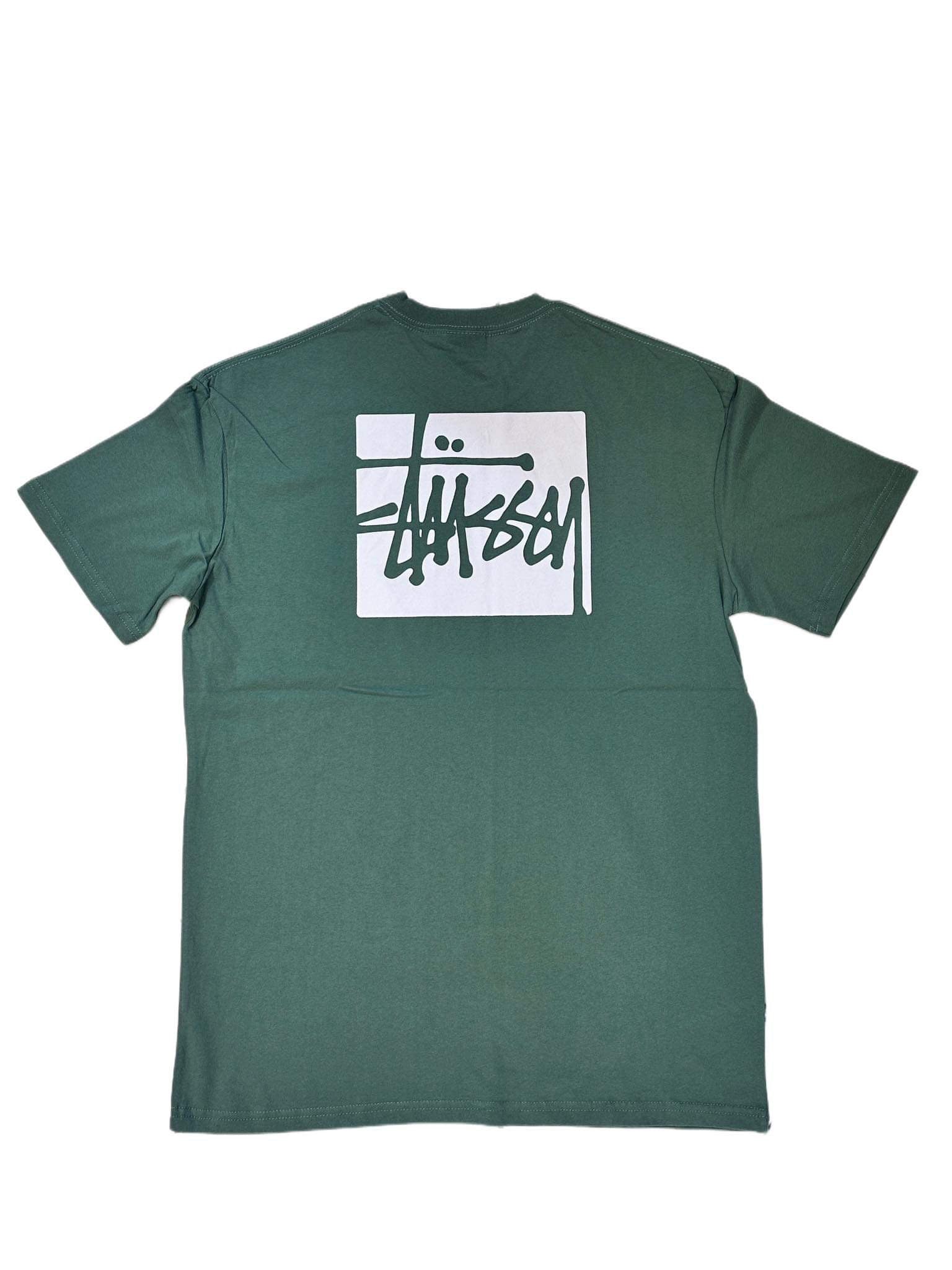 STUSSY SQUARE GREEN TEE