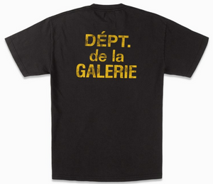 GALLERY DEPT. Men's Black French Print Cotton T-shirt