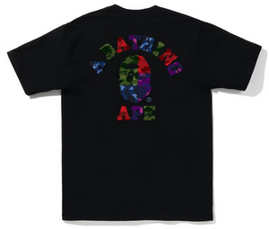 BAPE Color Camo Crazy College Ats Tee (FW22) Black