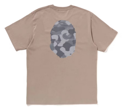 BAPE Radiation Camo Big Ape Head Tee Beige