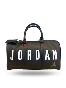 Jordan Duffle Bag Leather Black/Red/White