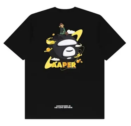 AAPER YELLOW CAMO TEE BLACK