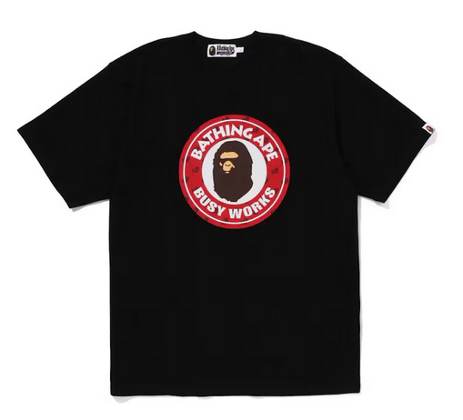 BAPE Cloud Head Monogram Busy Works Tee Black