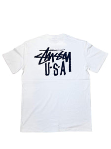 STUSSY USA WHITE TEE