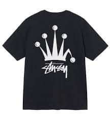 STUSSY CROWN BLACK TEE