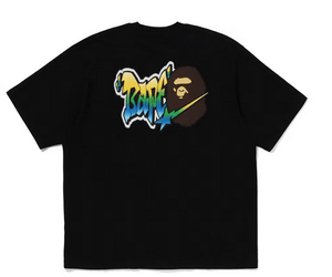 BAPE Graffiti A Bathing Ape Relaxed Fit Tee Black