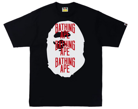 BAPE Ape Head Multi Print Tee (SS22 )Black