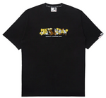 Load image into Gallery viewer, AAPE Moonface Graphic-Printed tee Black/Yellow
