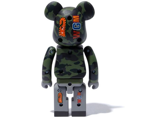 Bearbrick x Medicom 1st Camo Shark Superalloy Chogokin 200% Bearbrick Green