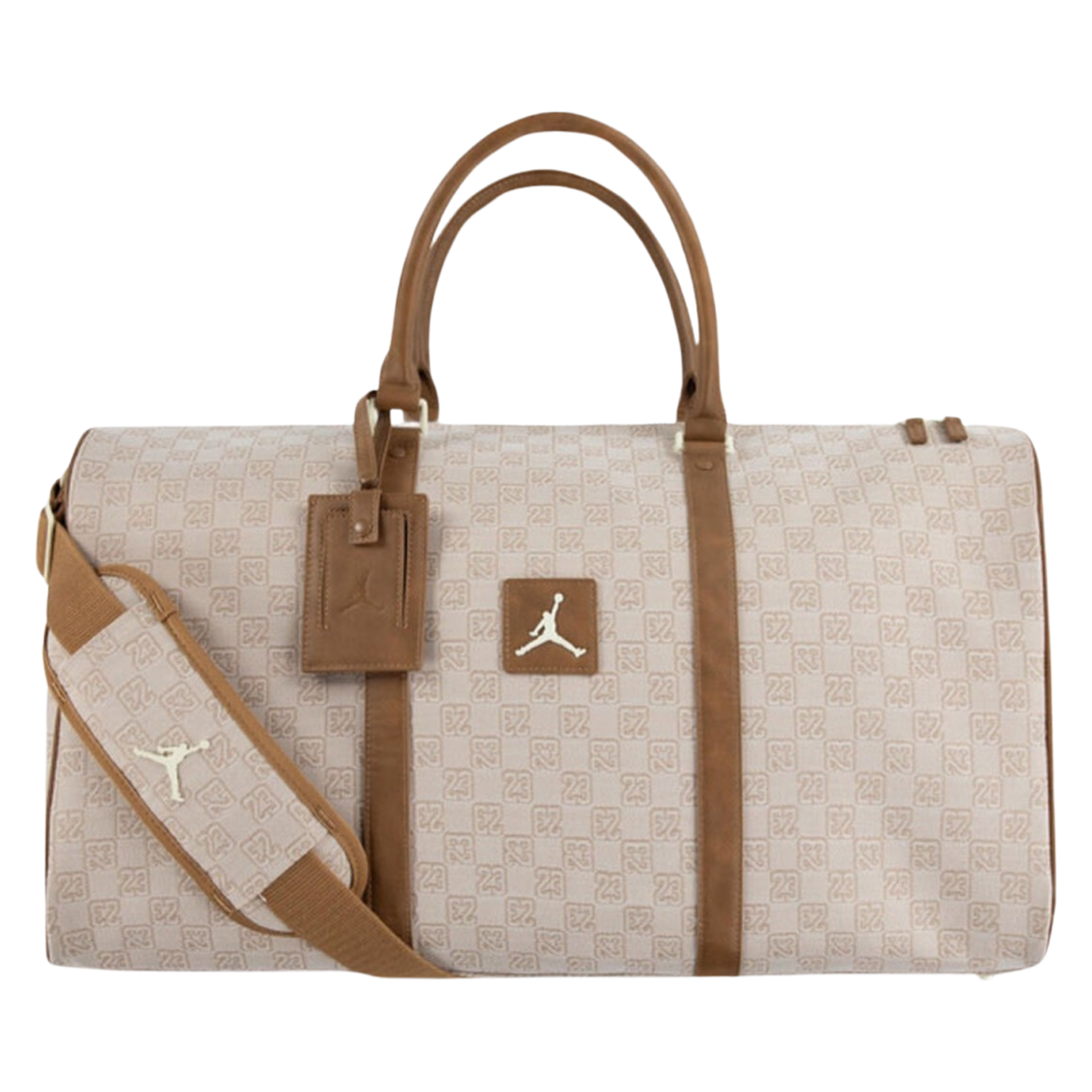 AIR JORDAN Monogram Duffle Bag ‘Coconut Milk Brown’