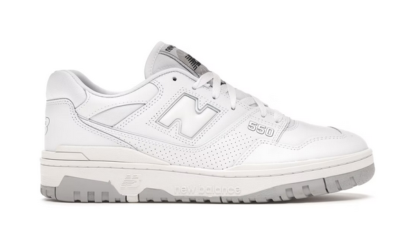 New balance white grey shop