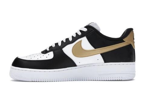 Nike Air Force 1 Low Black White Metallic Gold