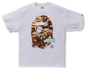 BAPE x Marvel Camo Rocket Raccoon Tee White