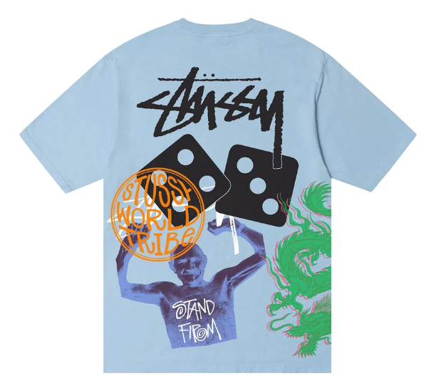 Stussy Strike Pigment Dyed Tee 'Sky Blue'