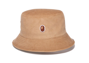 BAPE Ape Head Beige Corduroy Bucket Hat