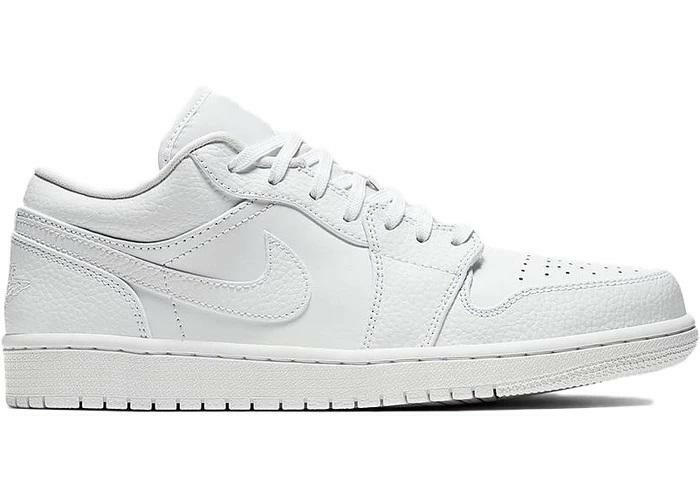 Jordan 1 Low Triple White Tumbled Leather - Pure Soles PH