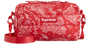 Supreme Puffer Side Bag Red Paisley