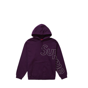 Supreme Reflective Hooded Sweatshirt Eggplant