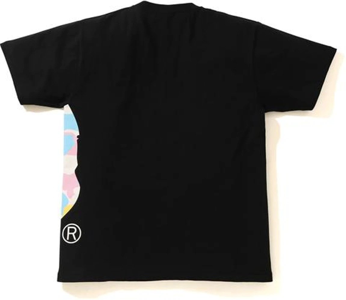 BAPE New Multi Camo Side Big Ape Head Tee Black