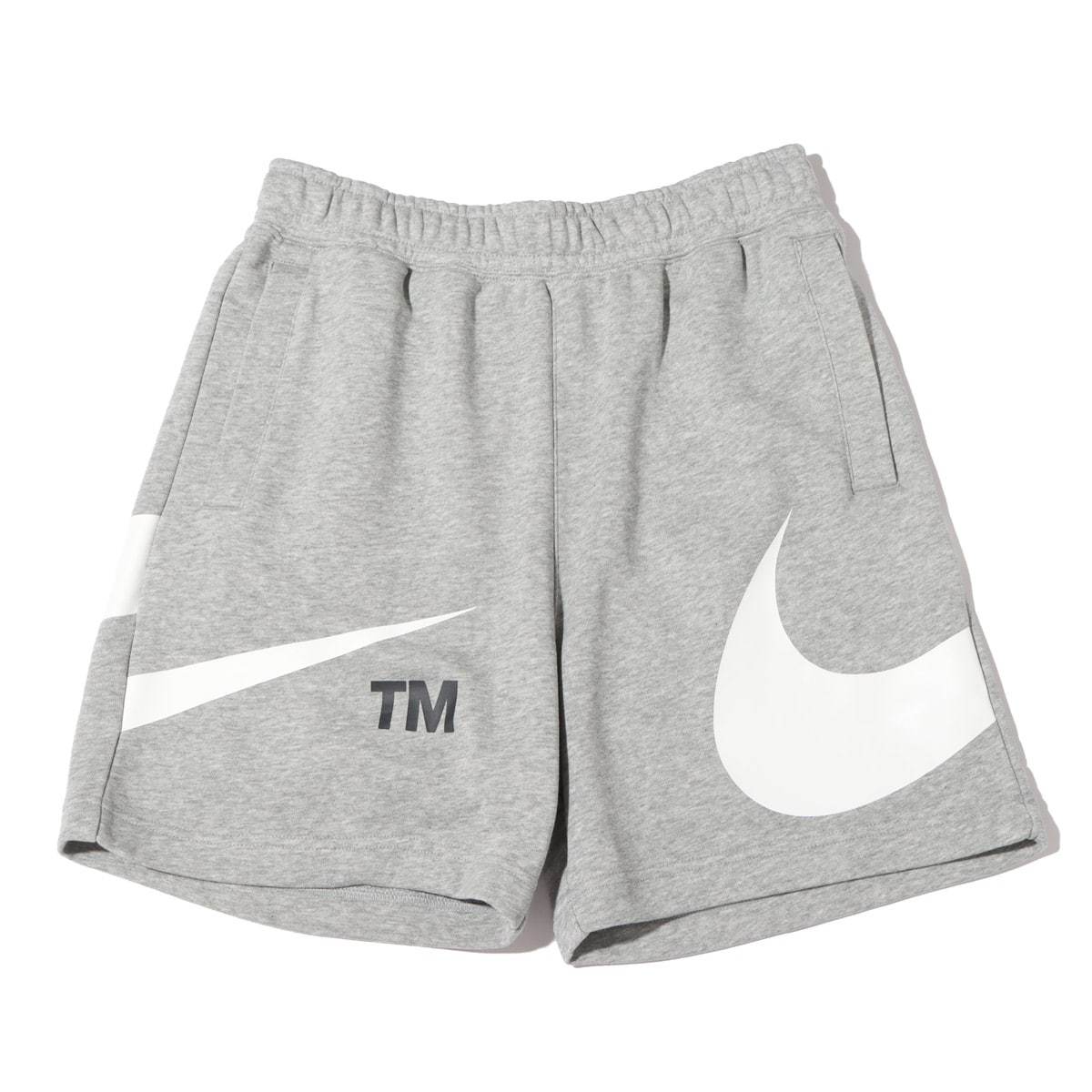 NSW SWOOSH FT SHORT DK GREY HEATHER/WHITE