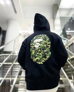 Black bape zip up 2025 hoodie