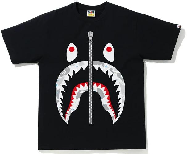 BAPE Space Camo Shark Tee Black (SS21)