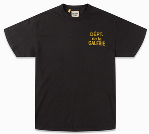 GALLERY DEPT. Men's Black French Print Cotton T-shirt