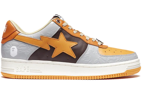 A Bathing Ape Bape Sta LowGrey Orange