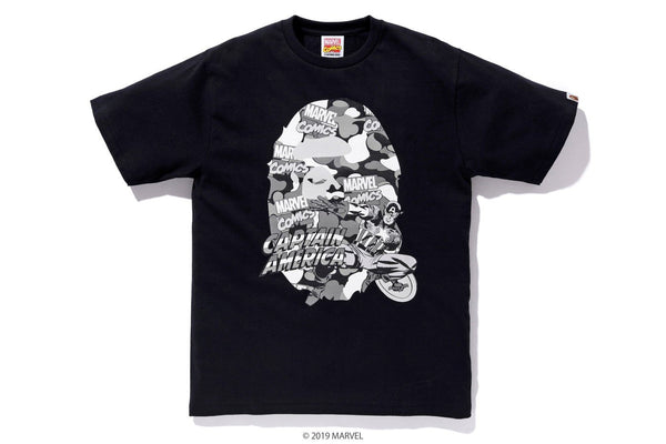 BAPE x Marvel Comics Captain America Tee Black