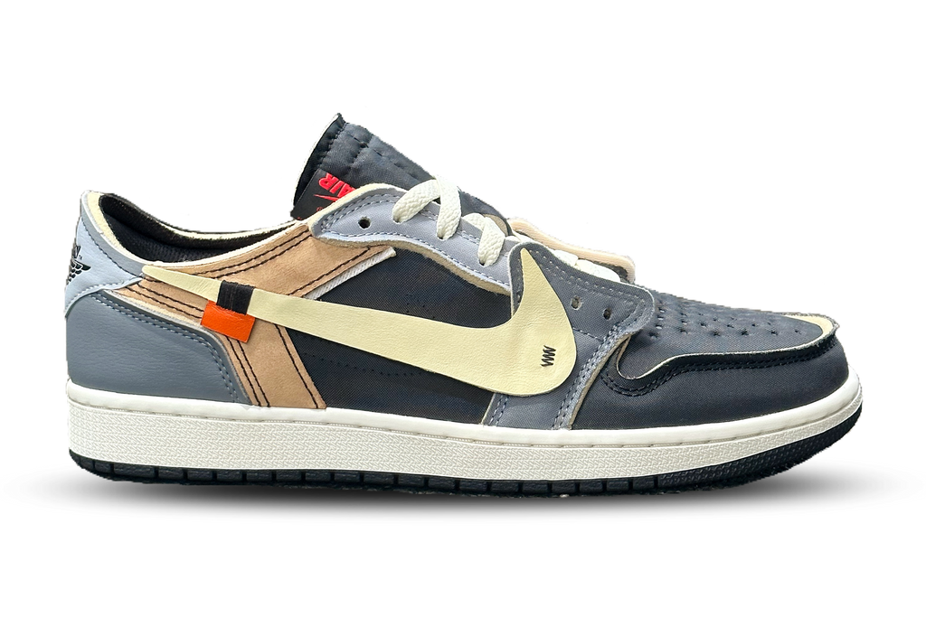 Jordan 1 Low OG EX ‘Off-White Inspired’ Black Smoke Grey (Handcrafted