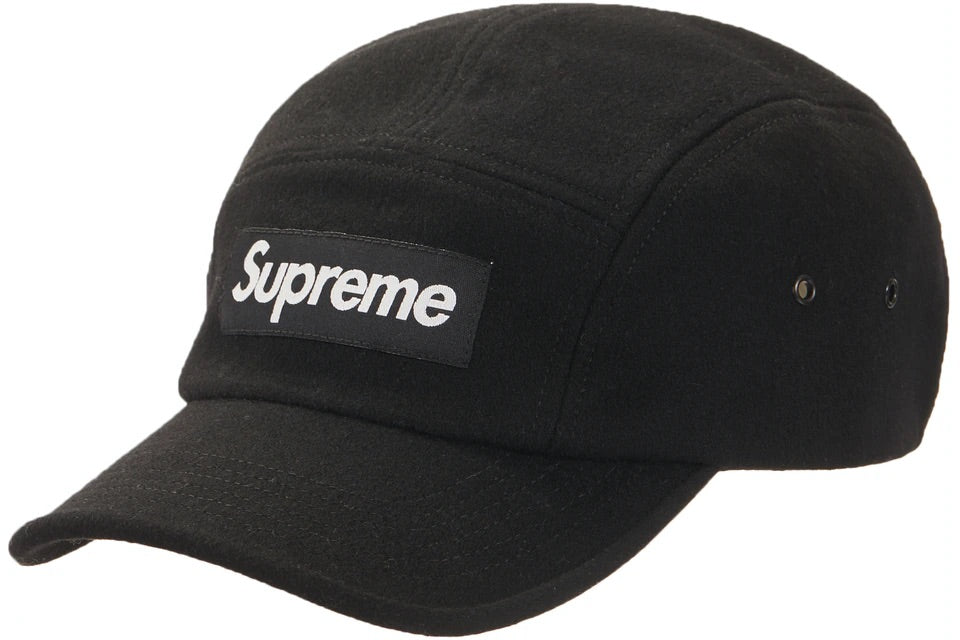 Supreme Chino Twill Camp Cap Black 100% Authentic Condition: New