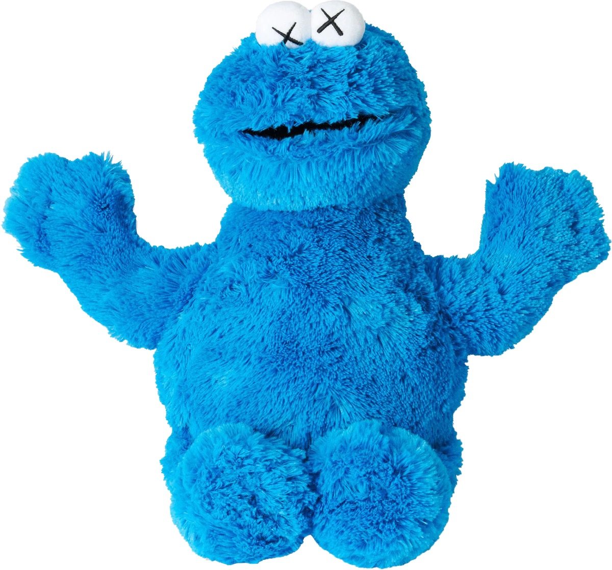 KAWS Sesame Street Uniqlo Cookie Monster Plush Toy Blue