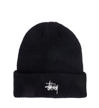 Stussy Men's Blue Logo-embroidered Beanie