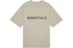 Fear of God Essentials Boxy T-Shirt Applique Logo String tan