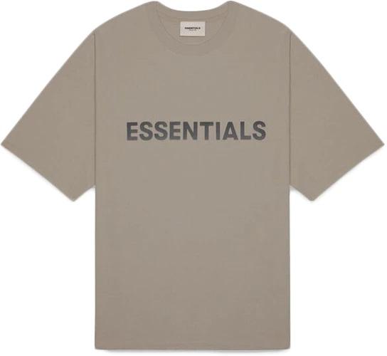 FEAR OF GOD ESSENTIALS Boxy T-Shirt Applique Logo Taupe