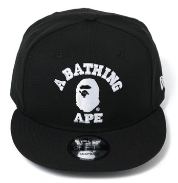 BAPE College New Era Snap Back Cap Black