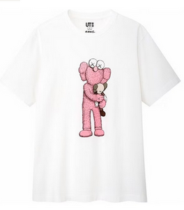 KAWS x Uniqlo Pink BFF Tee White