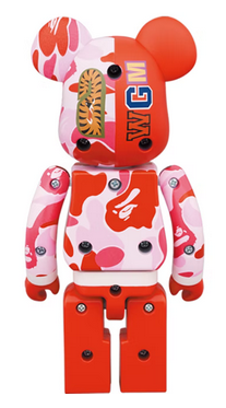 Bearbrick x BAPE ABC Camo Shark Chogokin 200% Pink